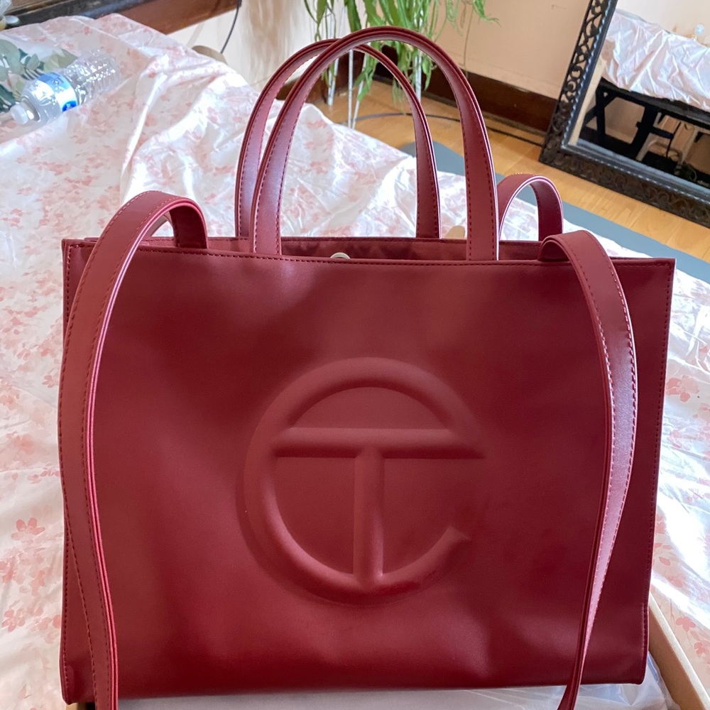 TELFAR medium oxblood bag NWT